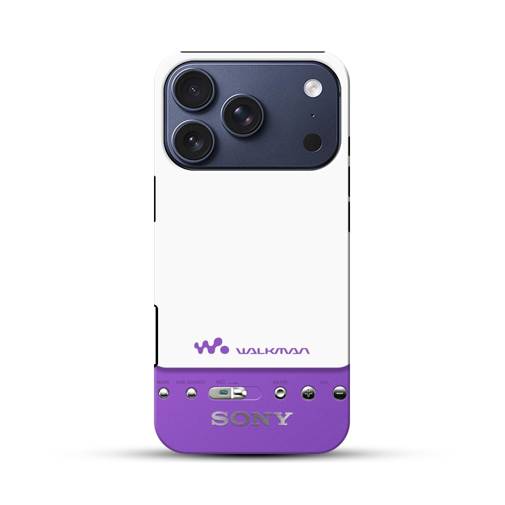 紫ウォークマンデザイン iPhone 17 Proオリジナルハ耐衝撃ケース