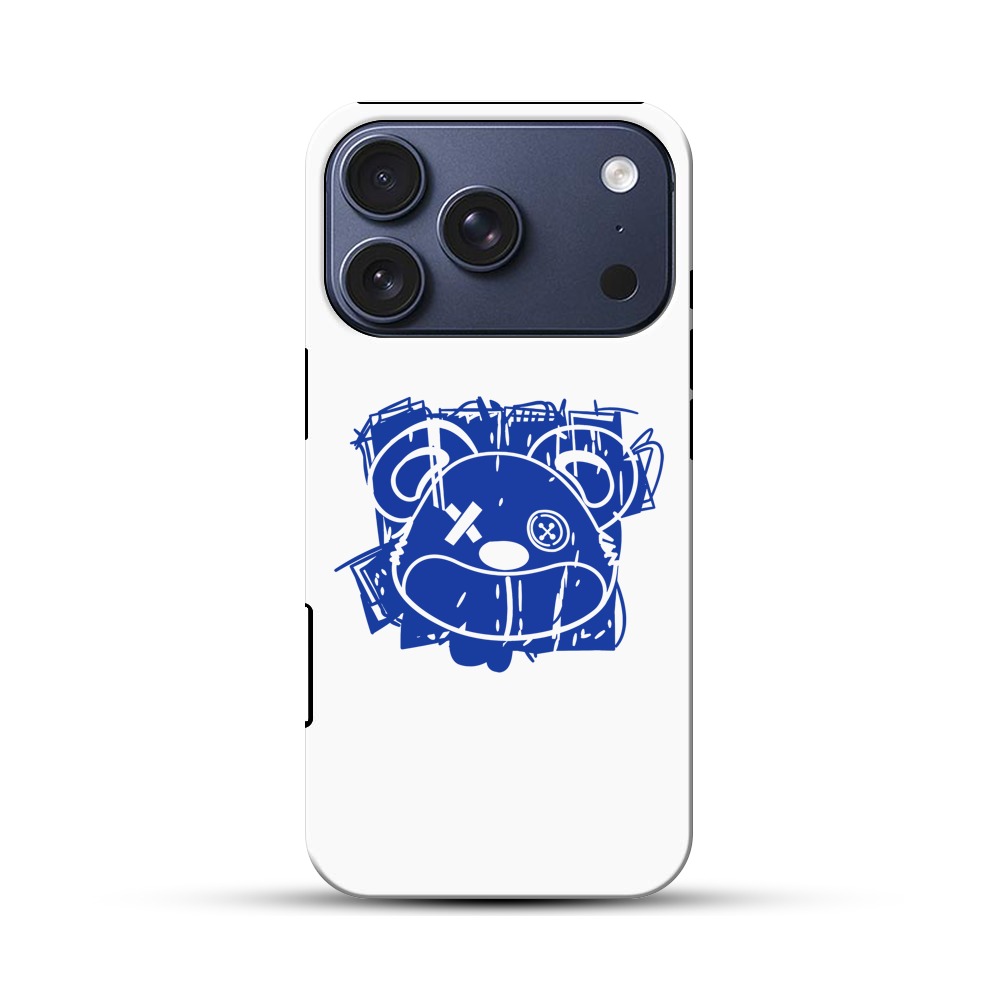 落書き風のクマ iPhone 17 Proオリジナルハ耐衝撃ケース