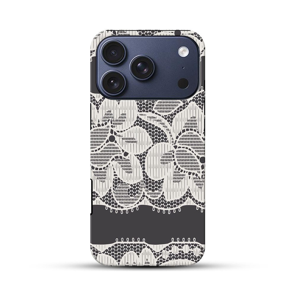 レースの花模様 iPhone 17 Proオリジナルハ耐衝撃ケース