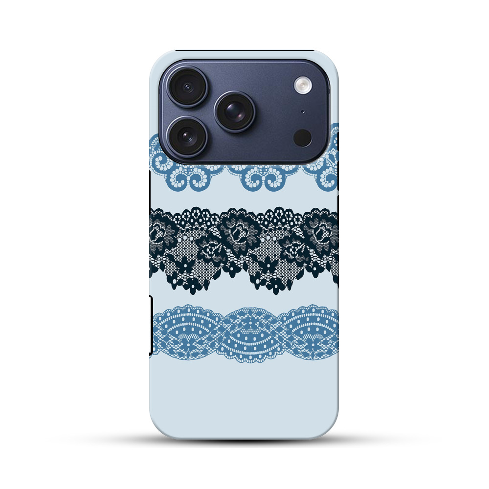 レースの境界線パターン iPhone 17 Proオリジナルハ耐衝撃ケース