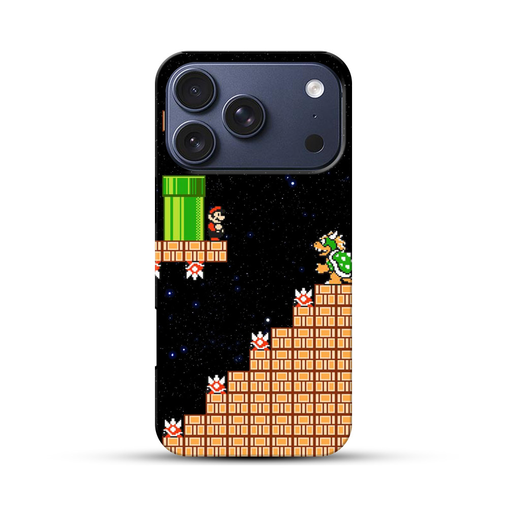 マリオvsクッパの対決 iPhone 17 Proオリジナルハ耐衝撃ケース