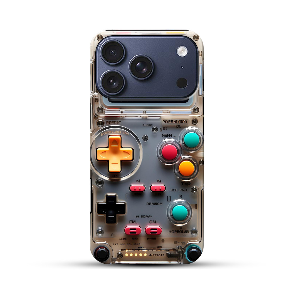 透明レトロゲームコントローラー iPhone 17 Proオリジナルハ耐衝撃ケース