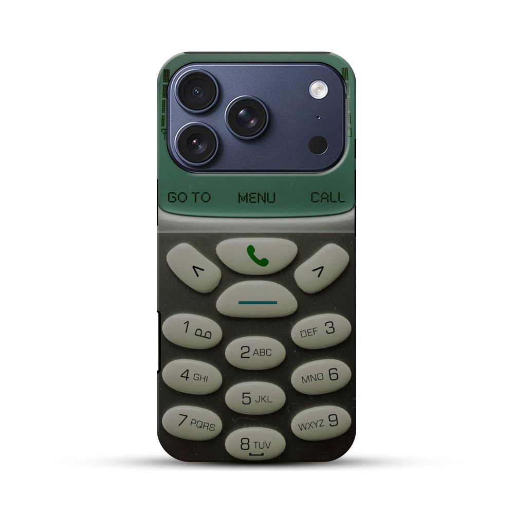 レトロ携帯電話キー iPhone 17 Proオリジナルハ耐衝撃ケース