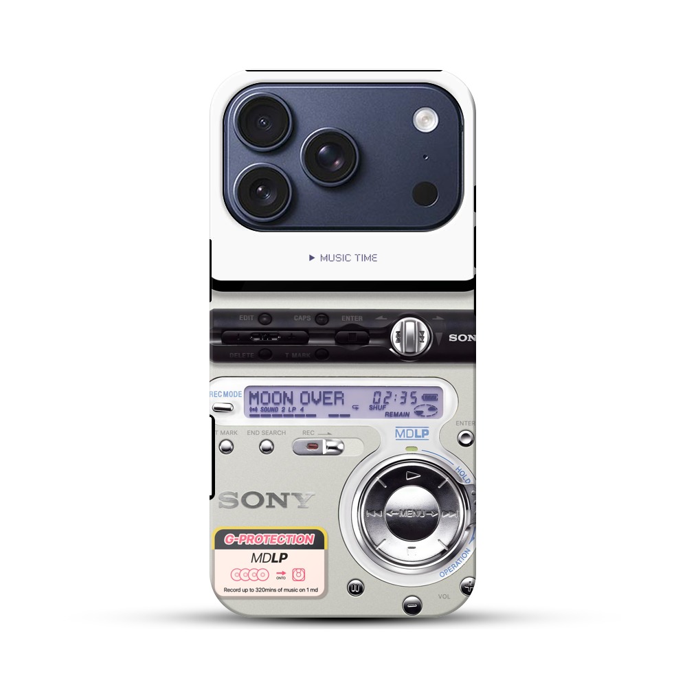 レトロなMDプレーヤー iPhone 17 Proオリジナルハ耐衝撃ケース