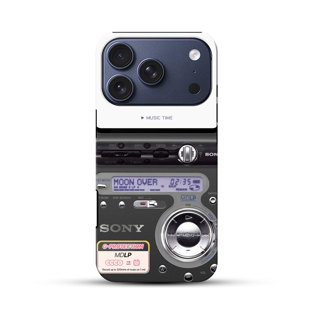 レトロMDプレーヤー表示 iPhone 17 Proオリジナルハ耐衝撃ケース