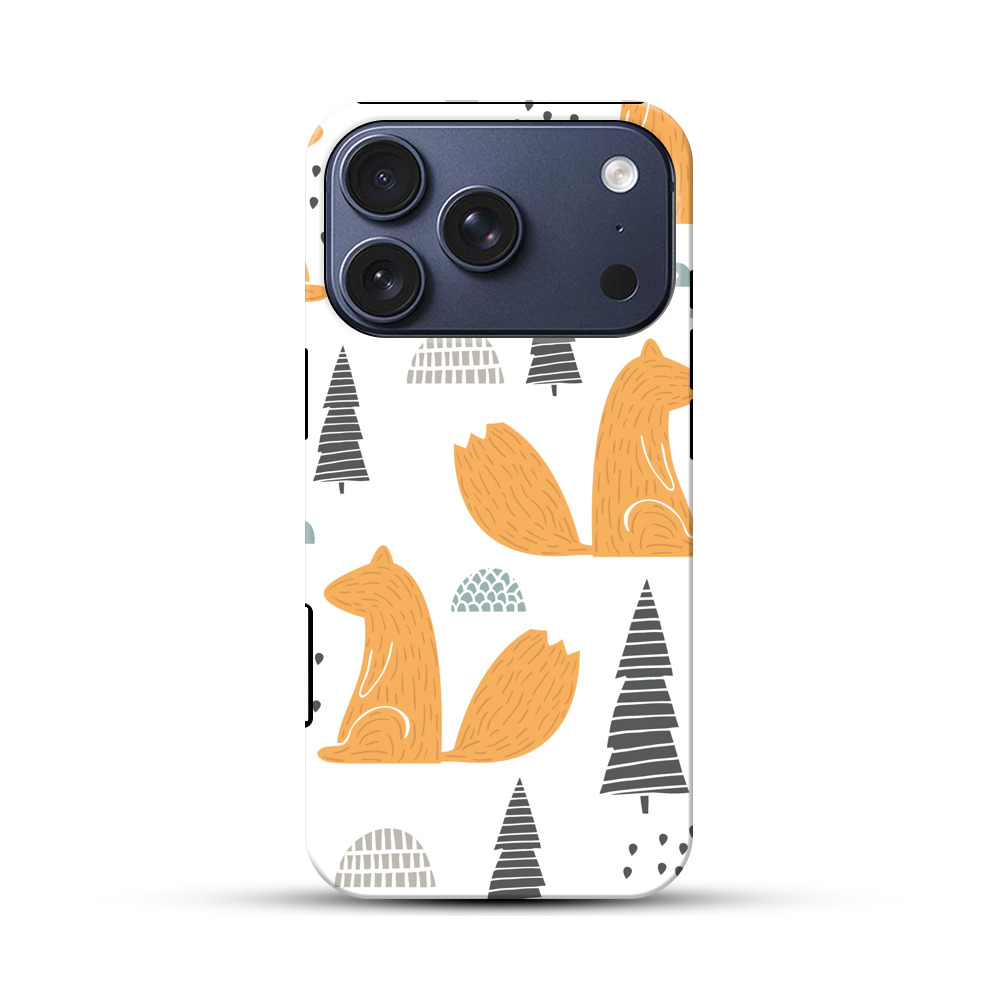 リスと森の模様 iPhone 17 Proオリジナルハ耐衝撃ケース