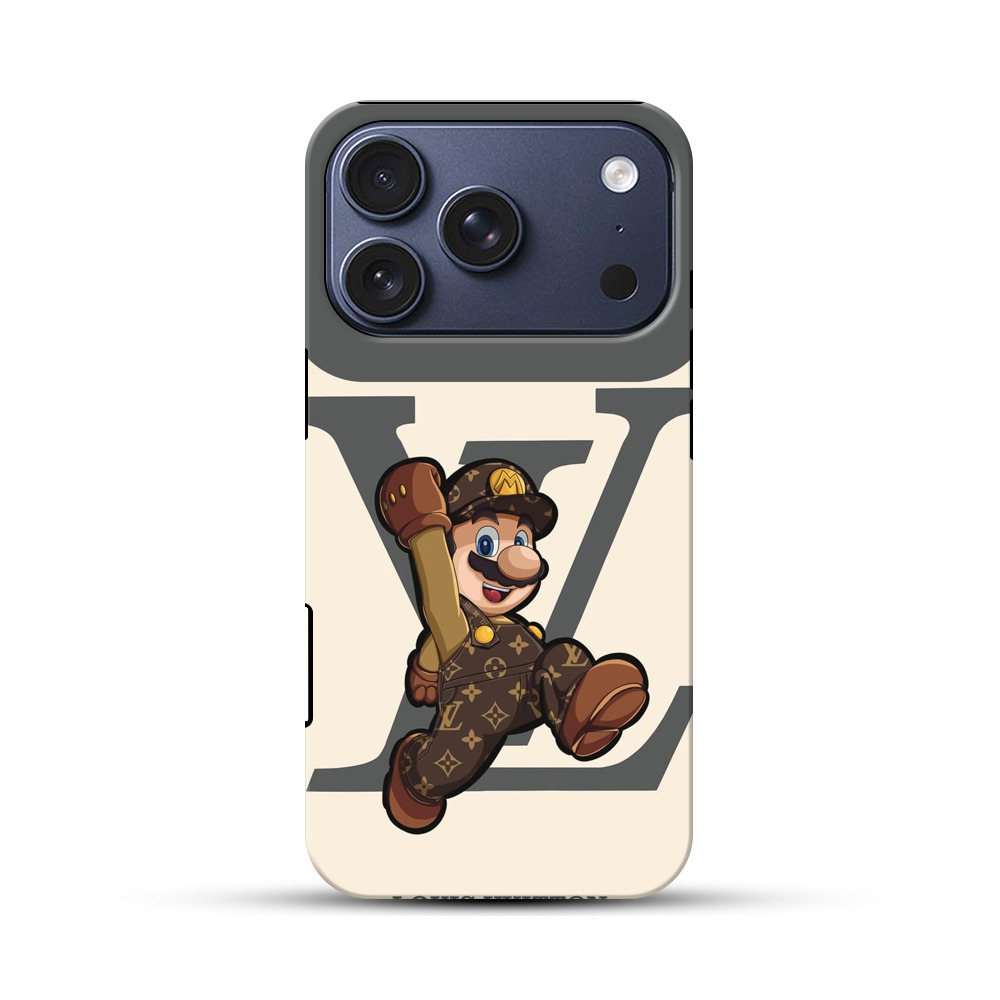 ルイヴィトン柄のマリオ iPhone 17 Proオリジナルハ耐衝撃ケース
