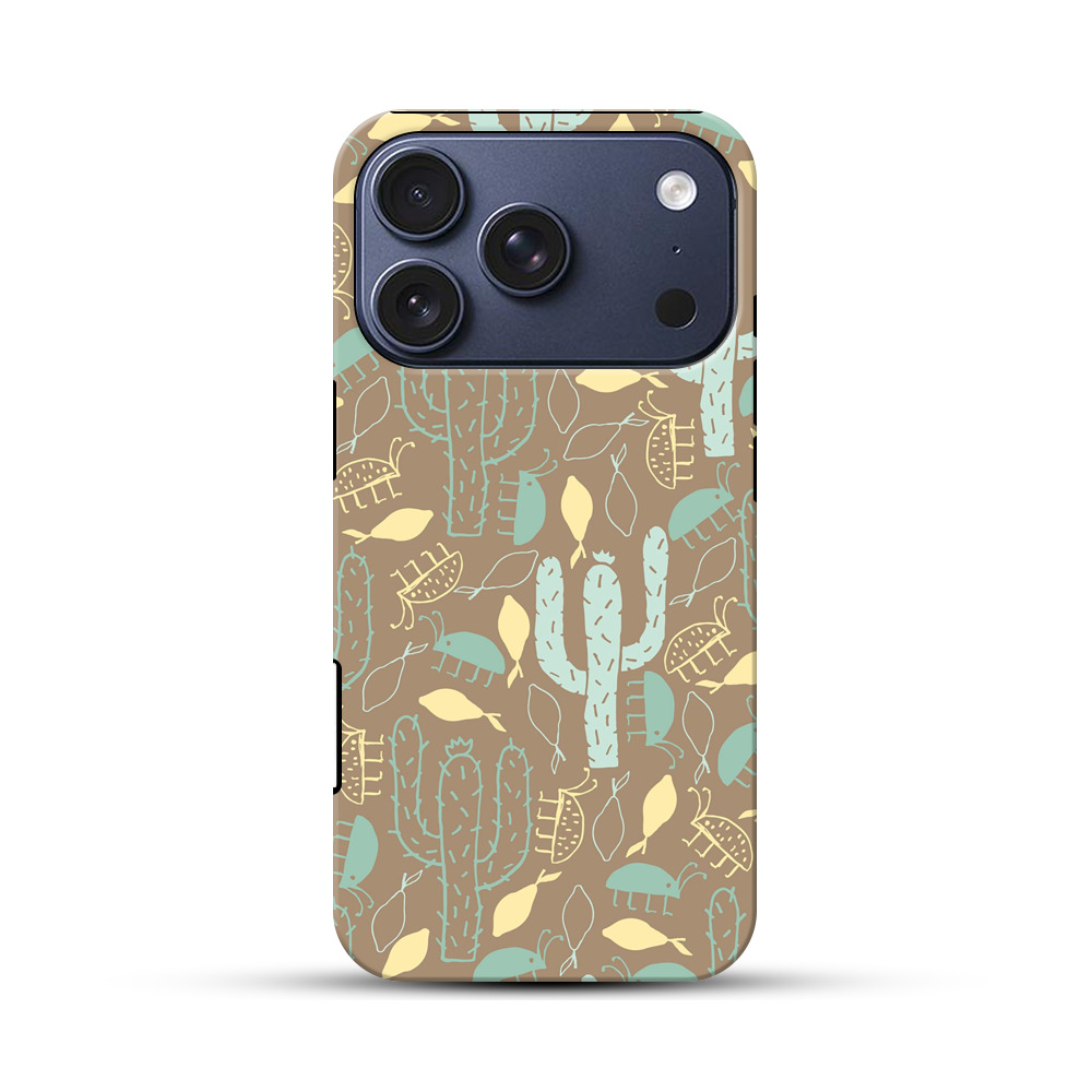 サボテンの模様 iPhone 17 Proオリジナルハ耐衝撃ケース