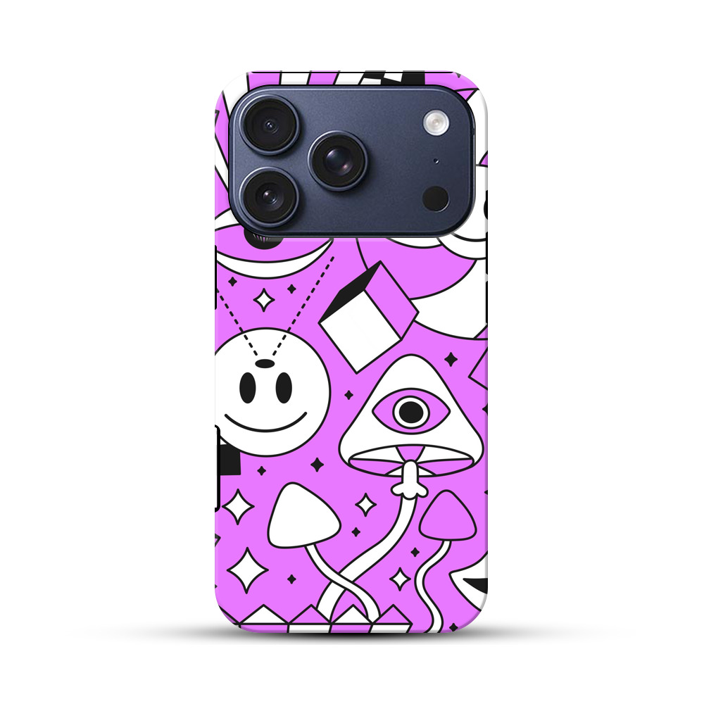 サイケデリックなパターン iPhone 17 Proオリジナルハ耐衝撃ケース