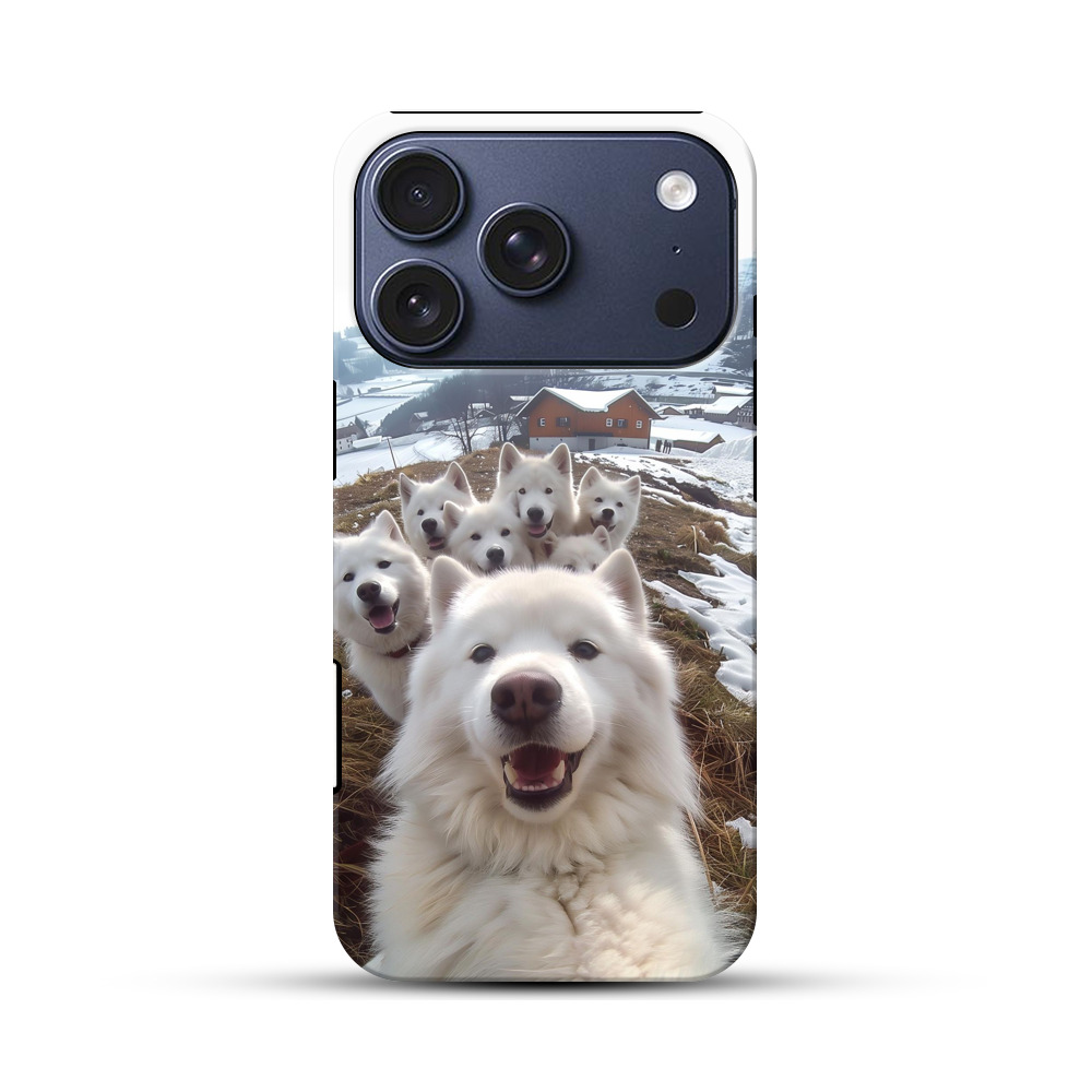 雪山のサモエド犬たちの群れ puppy-dog-selfie-02-1 雪山のサモエド犬たちの群れ puppy-dog-selfie-02-1