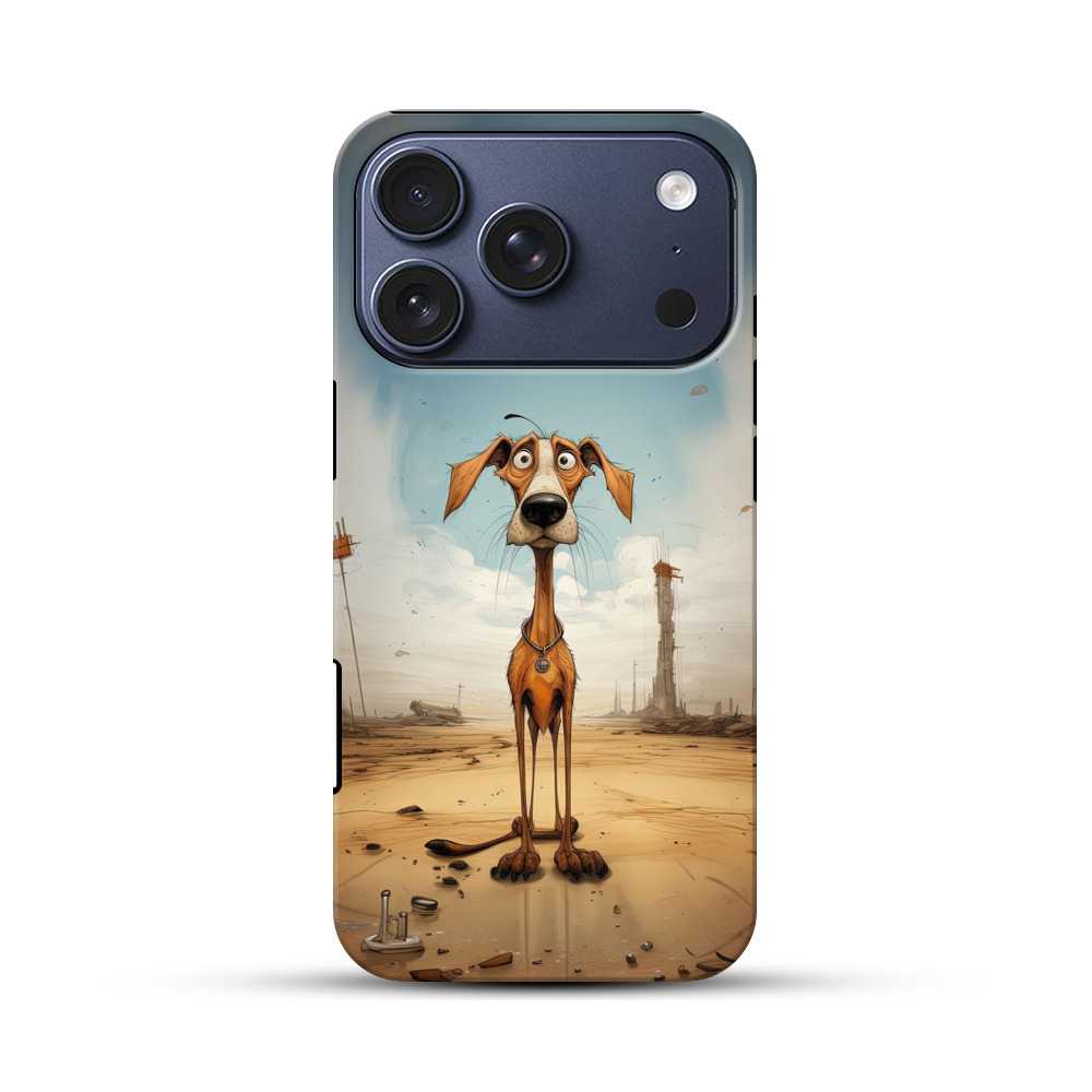 細長い首の犬 iPhone 17 Proオリジナルハ耐衝撃ケース