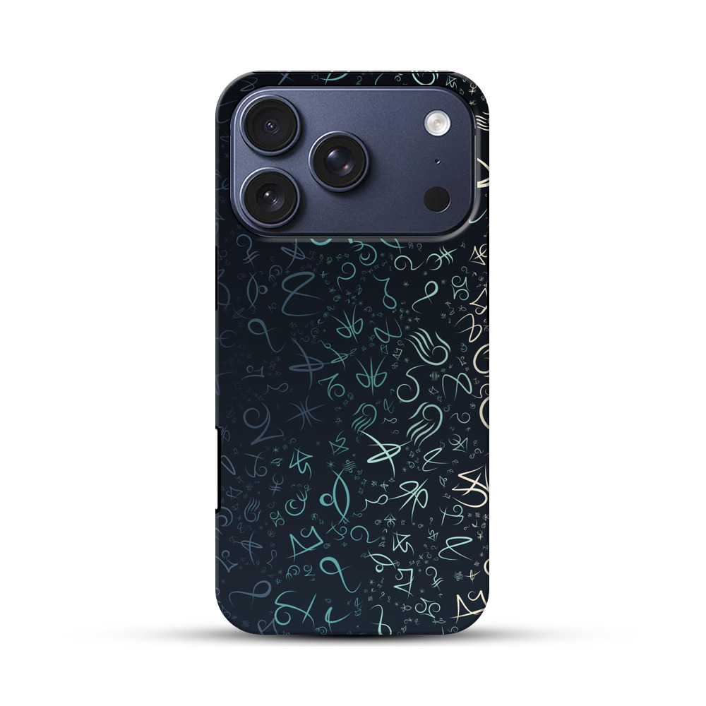 神秘的シンボル模様 iPhone 17 Proオリジナルハ耐衝撃ケース