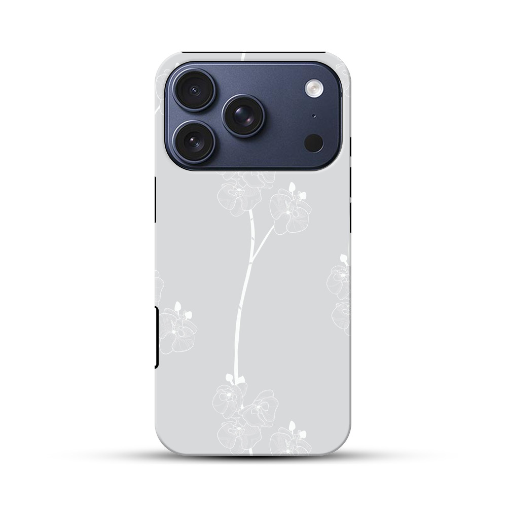 シンプルな胡蝶蘭のパターン iPhone 17 Proオリジナルハ耐衝撃ケース