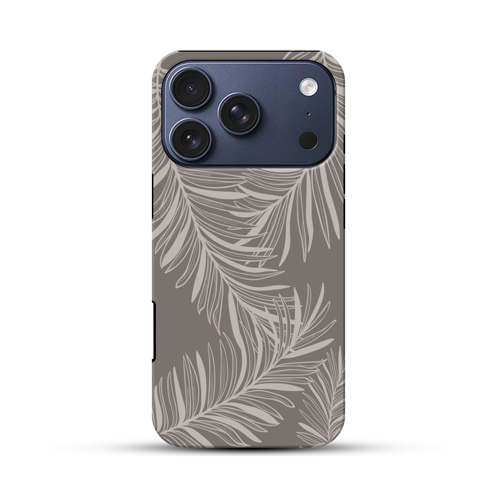 シンプルなシダの葉柄 iPhone 17 Proオリジナルハ耐衝撃ケース