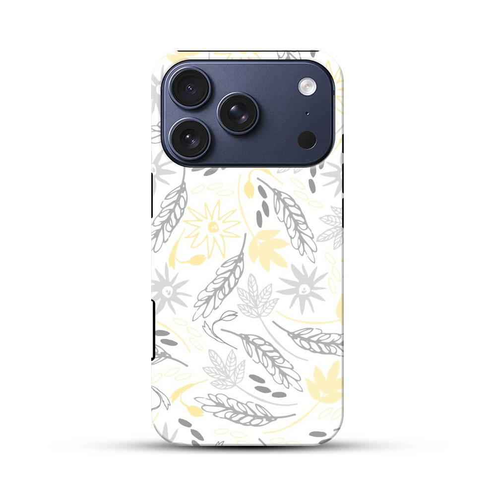 シンプルな植物パターン iPhone 17 Proオリジナルハ耐衝撃ケース