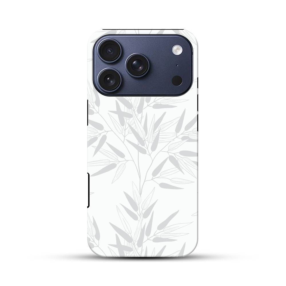 シンプルな竹の葉のパターン iPhone 17 Proオリジナルハ耐衝撃ケース