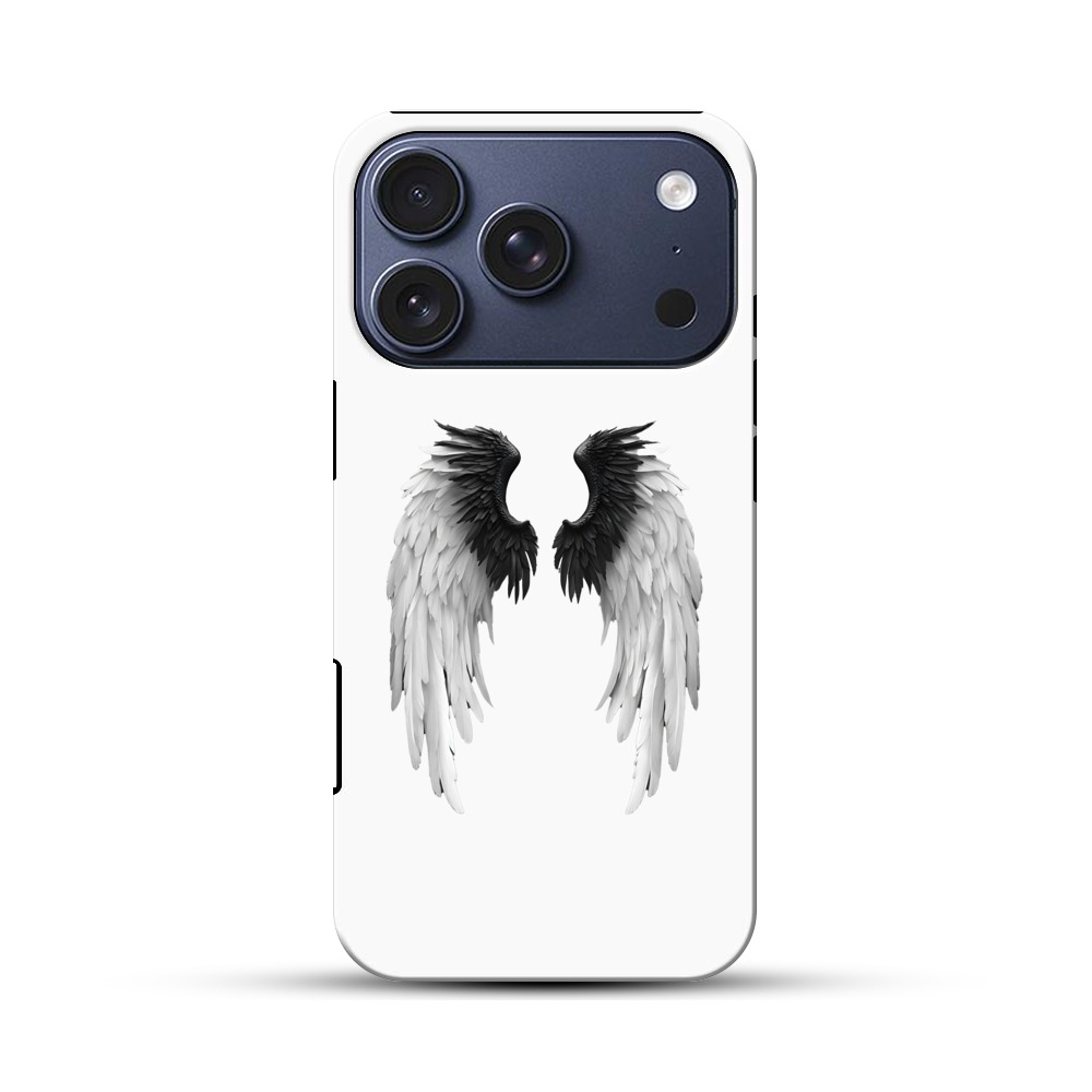白黒の翼 iPhone 17 Proオリジナルハ耐衝撃ケース
