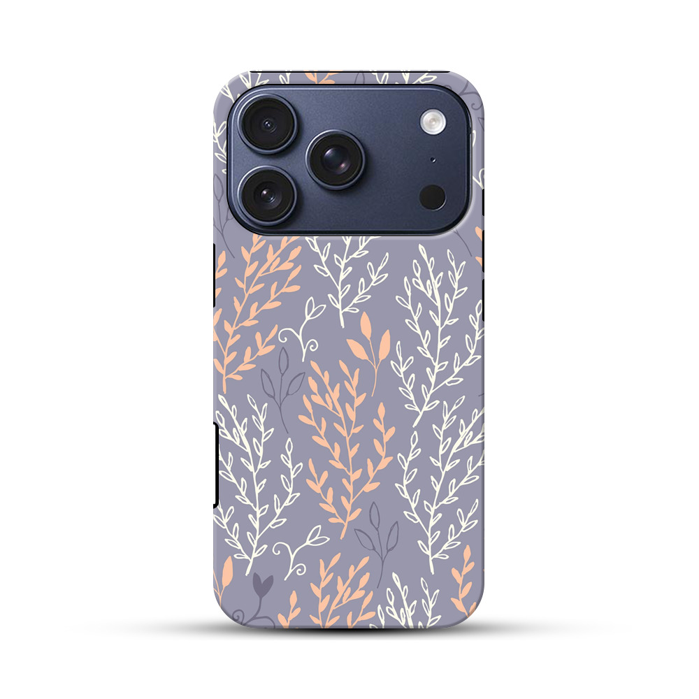 植物のパターン iPhone 17 Proオリジナルハ耐衝撃ケース