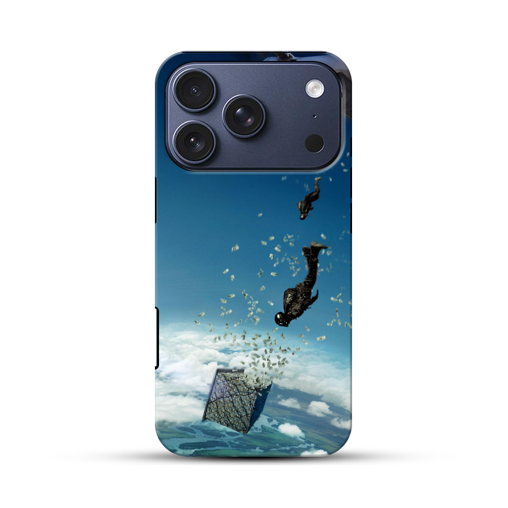 ドル札とスカイダイビー iPhone 17 Proオリジナルハ耐衝撃ケース