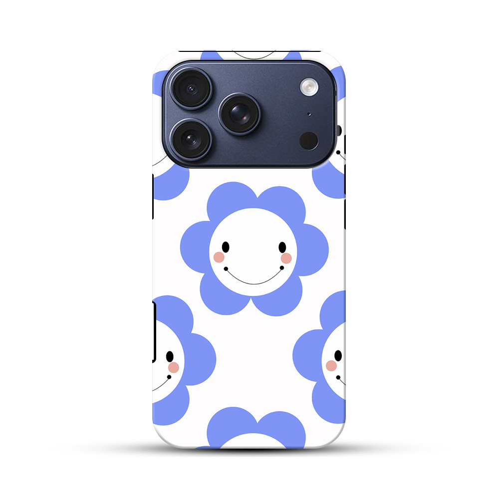 スマイリーフラワーパターン iPhone 17 Proオリジナルハ耐衝撃ケース