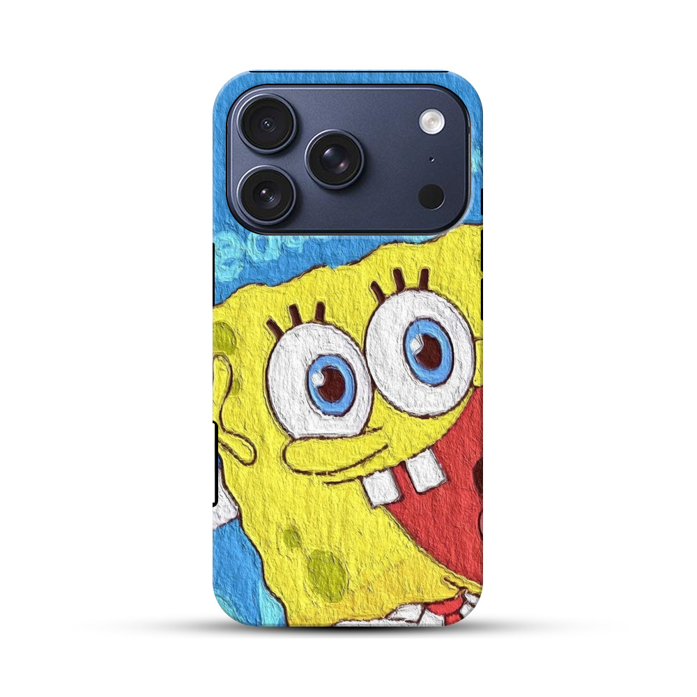 スポンジボブ覗き顔 iPhone 17 Proオリジナルハ耐衝撃ケース