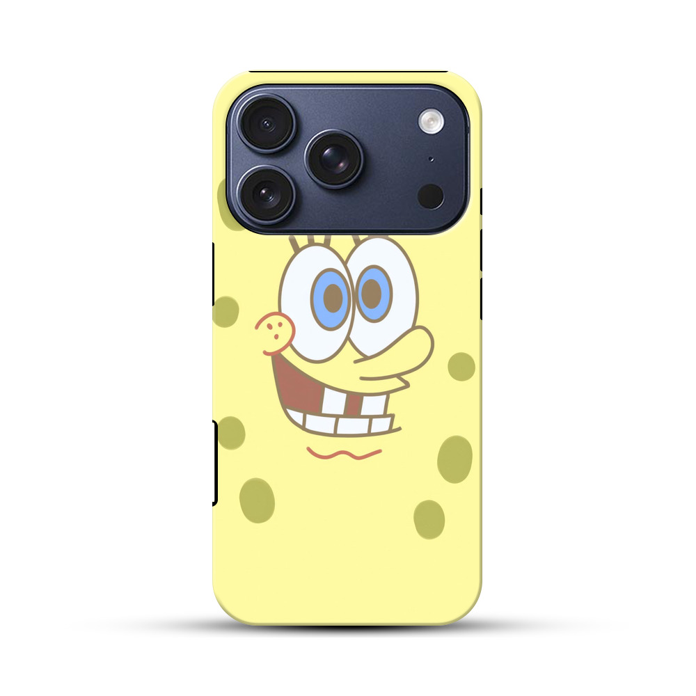 スポンジボブの顔 iPhone 17 Proオリジナルハ耐衝撃ケース