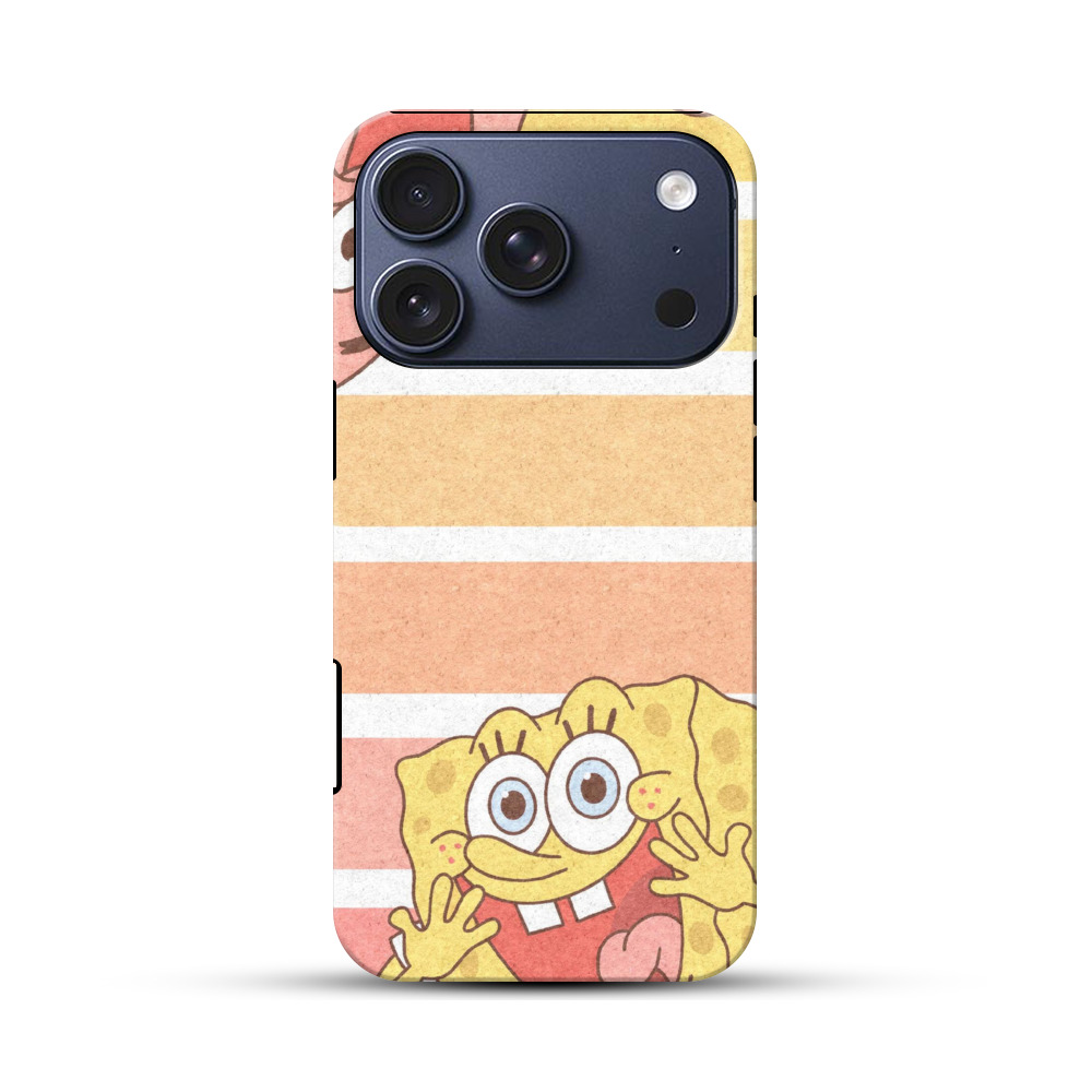 スポンジボブのかわいい表情 iPhone 17 Proオリジナルハ耐衝撃ケース