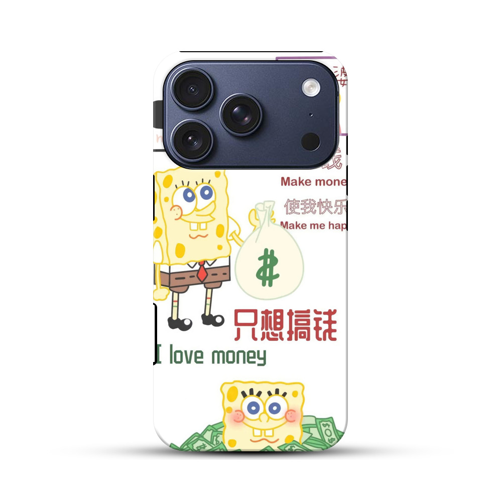 スポンジボブとお金 iPhone 17 Proオリジナルハ耐衝撃ケース
