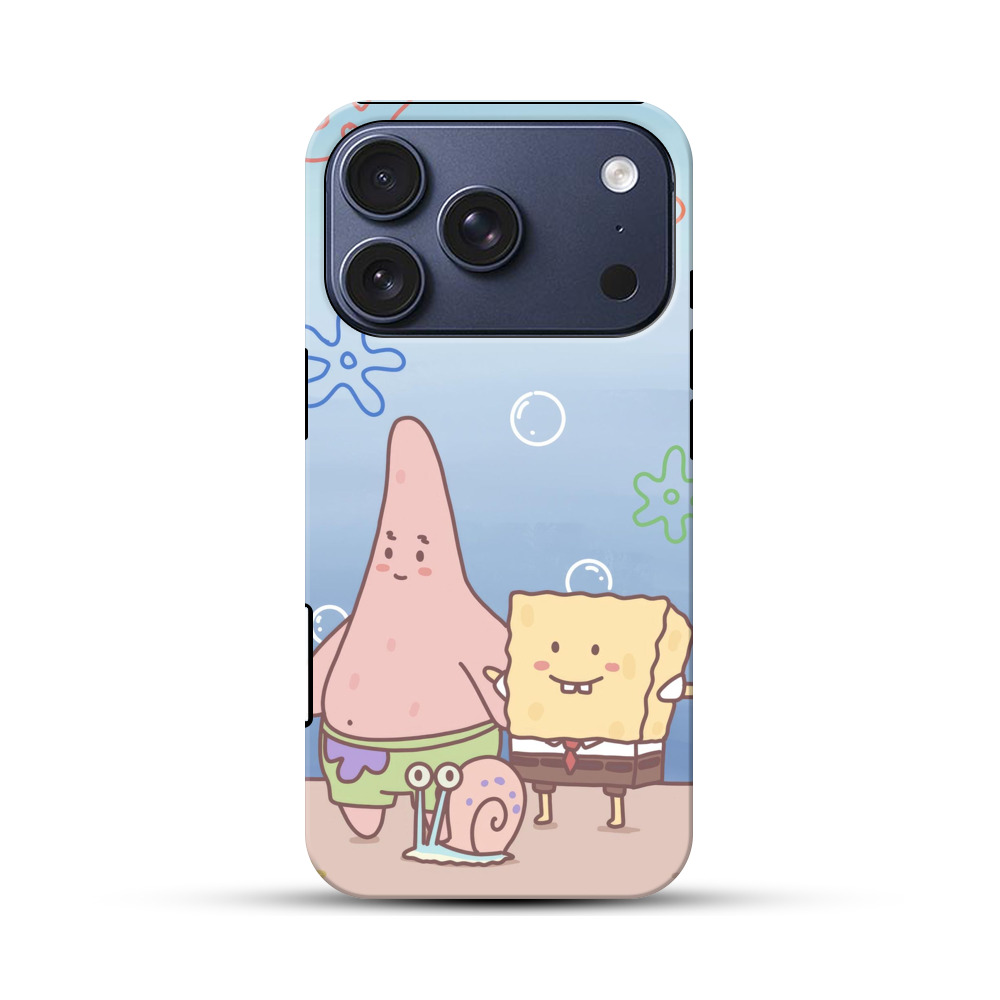 スポンジボブとパトリック iPhone 17 Proオリジナルハ耐衝撃ケース