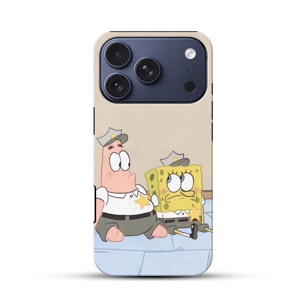 スポンジボブとパトリック iPhone 17 Proオリジナルハ耐衝撃ケース