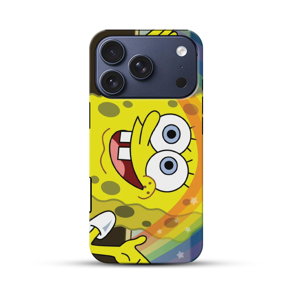 スポンジボブの笑顔 iPhone 17 Proオリジナルハ耐衝撃ケース