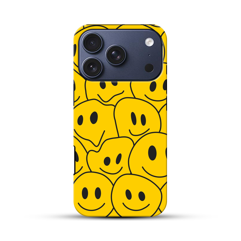 スマイリー顔のパターン iPhone 17 Proオリジナルハ耐衝撃ケース