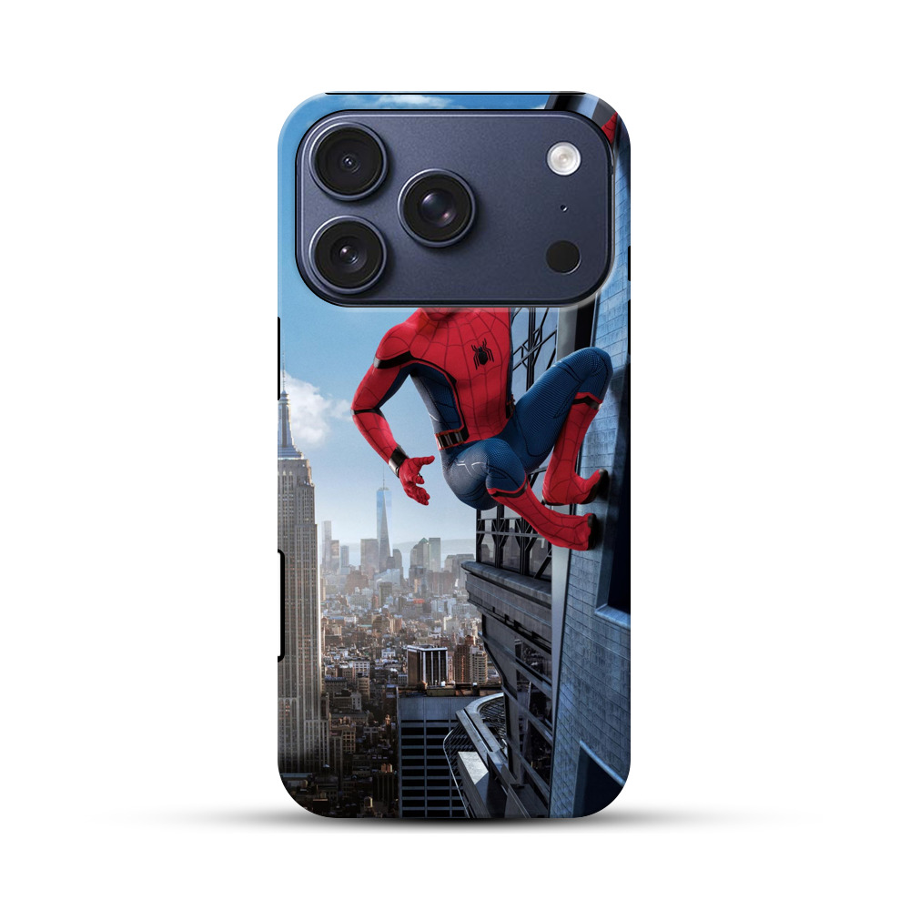 ビル壁のスパイダーマン iPhone 17 Proオリジナルハ耐衝撃ケース