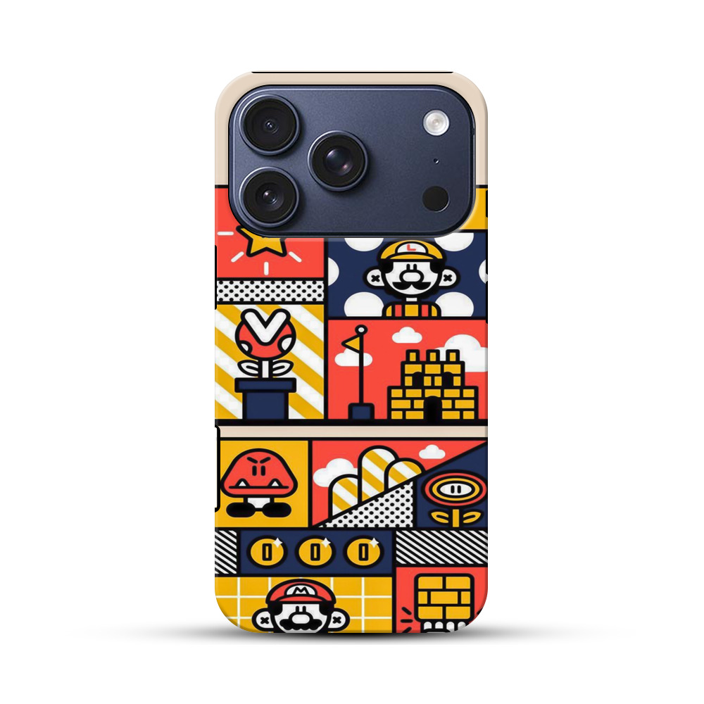 マリオゲームモチーフ iPhone 17 Proオリジナルハ耐衝撃ケース