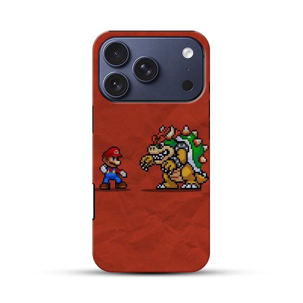 マリオとクッパの対決 iPhone 17 Proオリジナルハ耐衝撃ケース