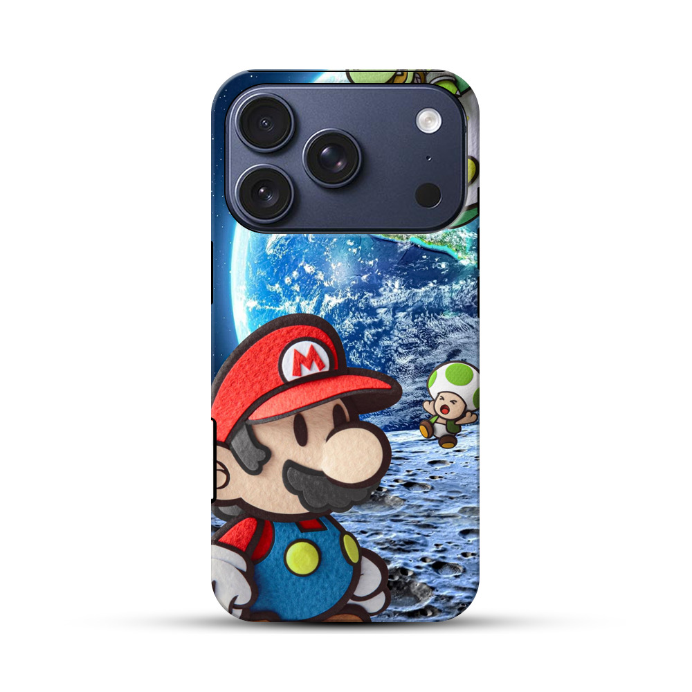 宇宙のマリオとキノピオ iPhone 17 Proオリジナルハ耐衝撃ケース