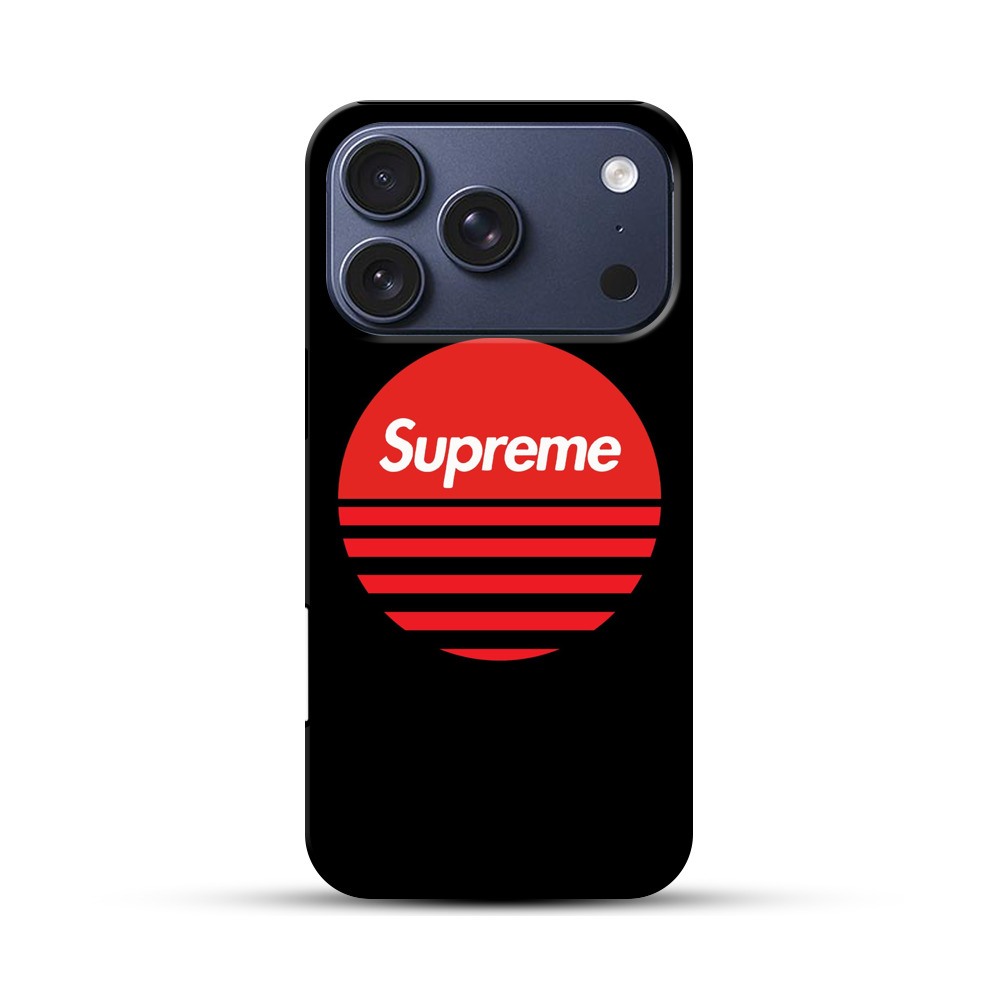 赤い円形ロゴデザイン iPhone 17 Proオリジナルハ耐衝撃ケース