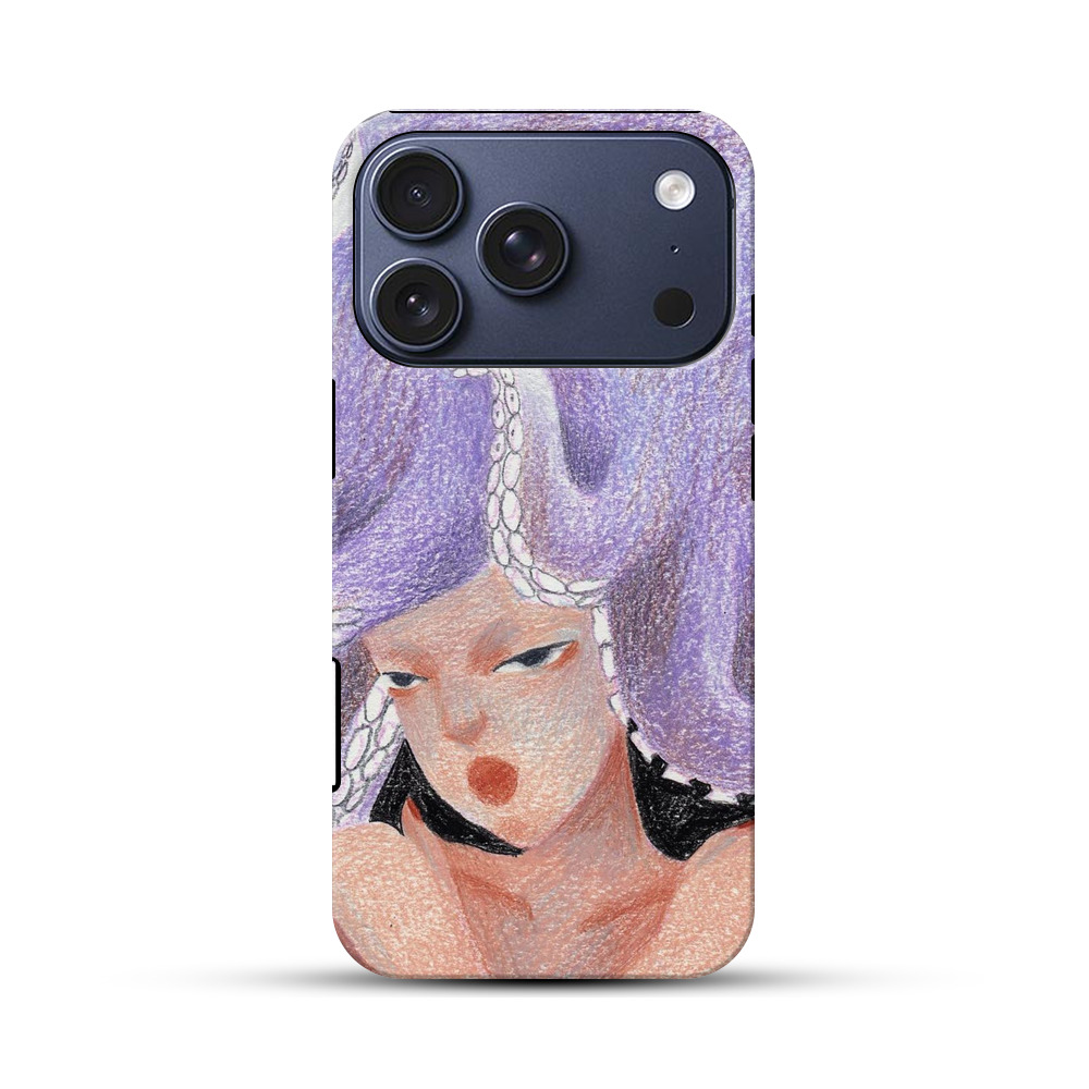 タコの帽子をかぶった女性 iPhone 17 Proオリジナルハ耐衝撃ケース