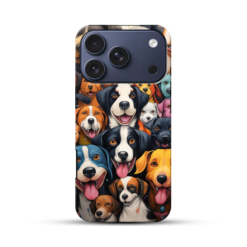 たくさん犬たち集合 iPhone 17 Proオリジナルハ耐衝撃ケース