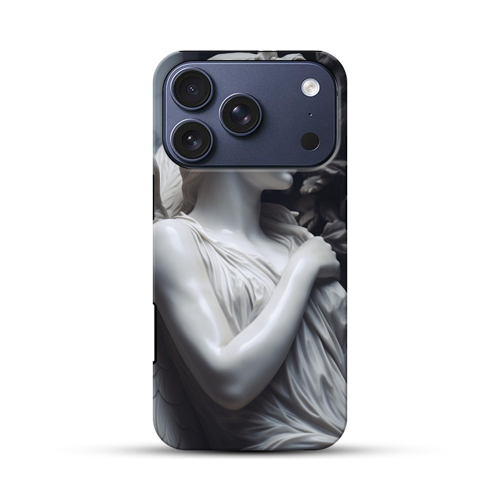 大理石の天使彫刻 iPhone 17 Proオリジナルハ耐衝撃ケース