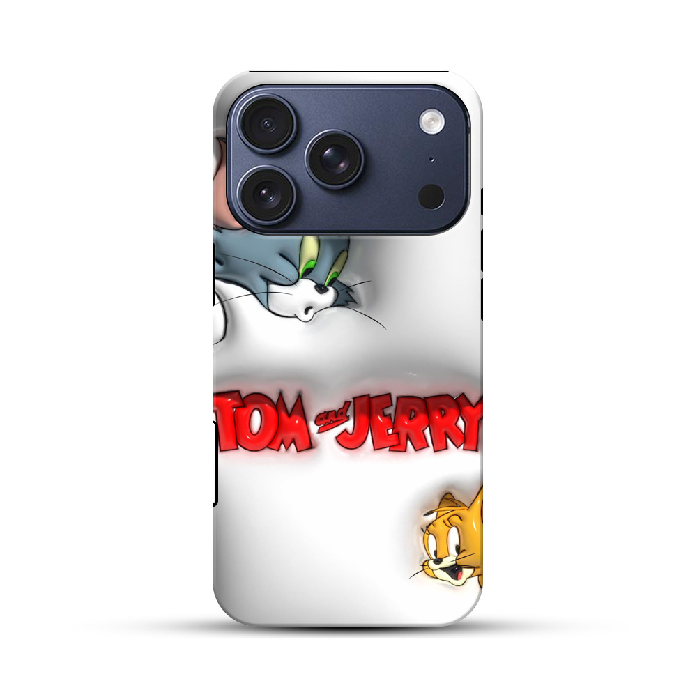 トムとジェリーのロゴ iPhone 17 Proオリジナルハ耐衝撃ケース