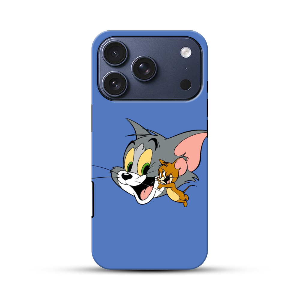 トムとジェリーの顔 iPhone 17 Proオリジナルハ耐衝撃ケース