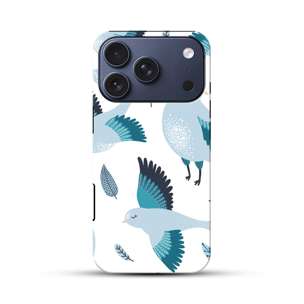 鳥のパターン iPhone 17 Proオリジナルハ耐衝撃ケース