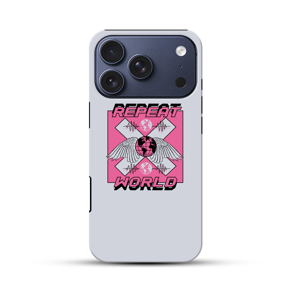 翼のある地球とリピートワールドのデザイン iPhone 17 Proオリジナルハ耐衝撃ケース