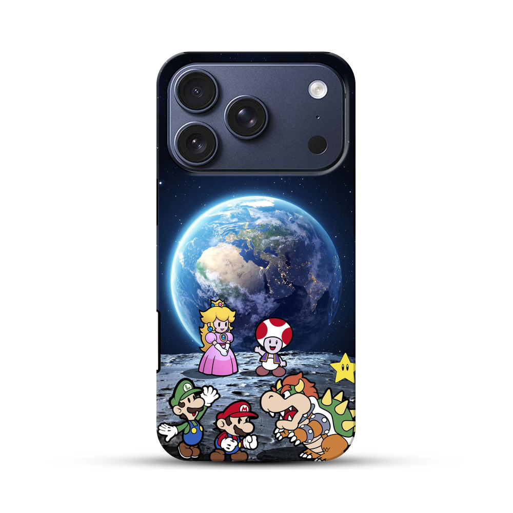 宇宙とゲームキャラ iPhone 17 Proオリジナルハ耐衝撃ケース
