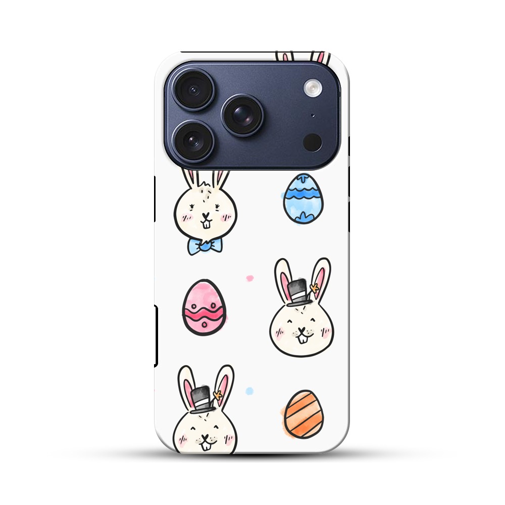 ウサギとイースターエッグ iPhone 17 Proオリジナルハ耐衝撃ケース