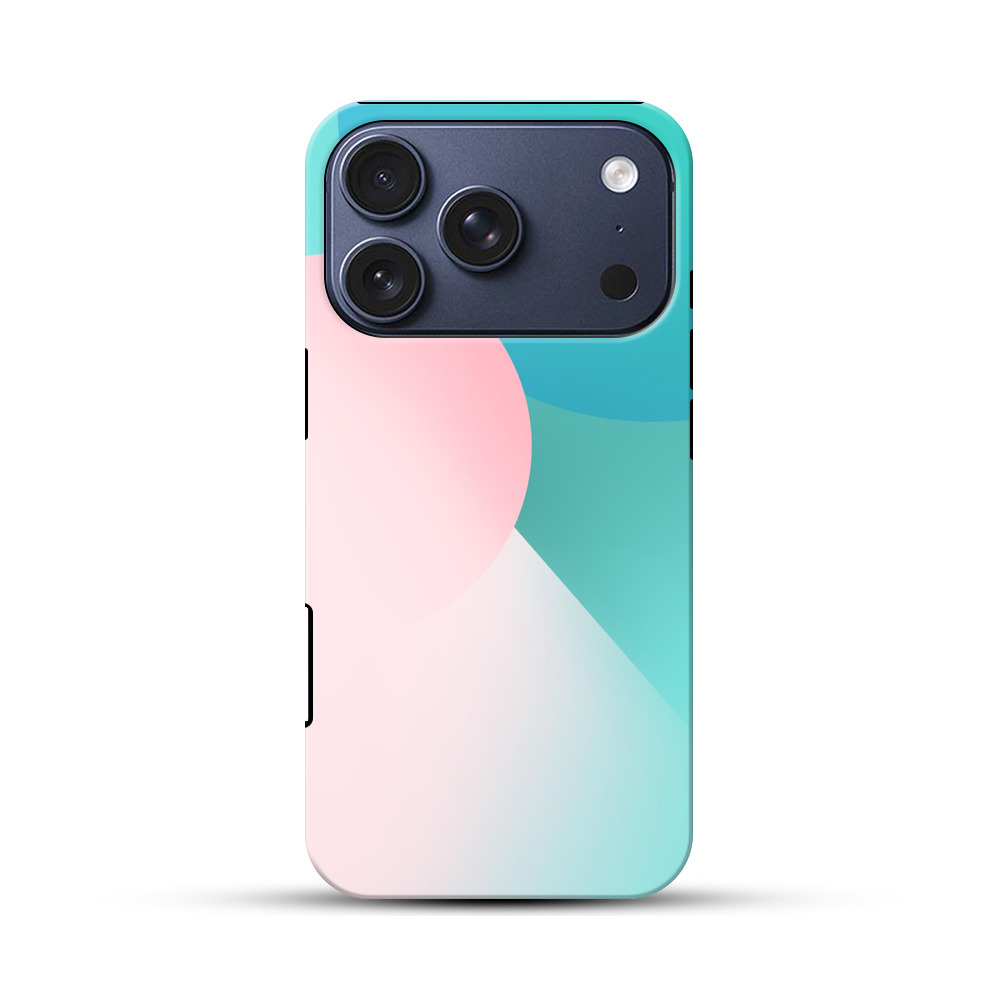 優しいピンクの丸 iPhone 17 Proオリジナルハ耐衝撃ケース