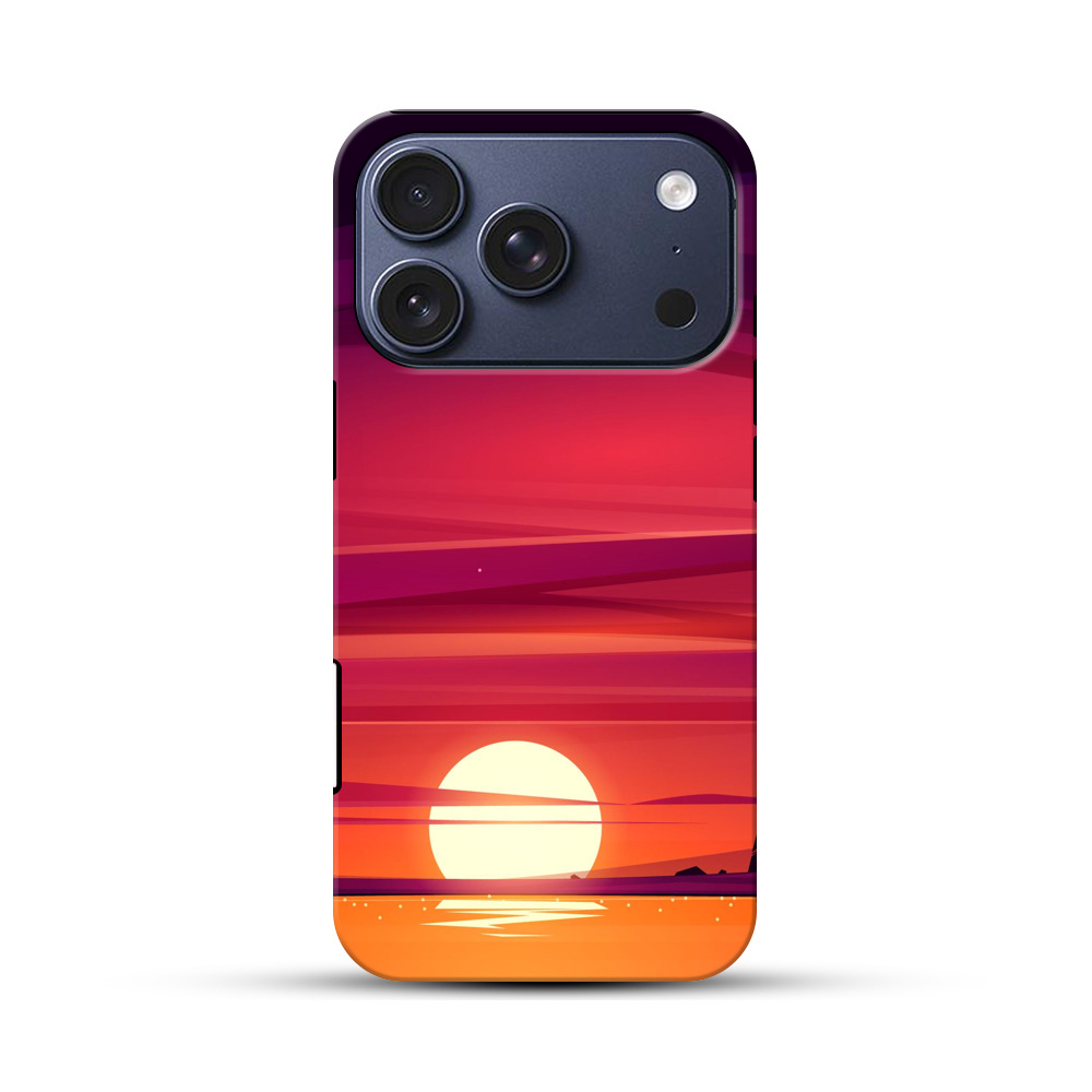 夕日のグラデーション iPhone 17 Proオリジナルハ耐衝撃ケース