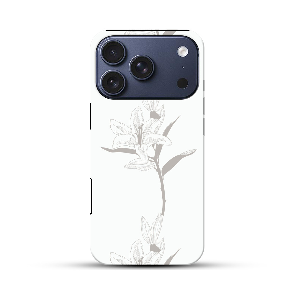 百合の花のパターン iPhone 17 Proオリジナルハ耐衝撃ケース