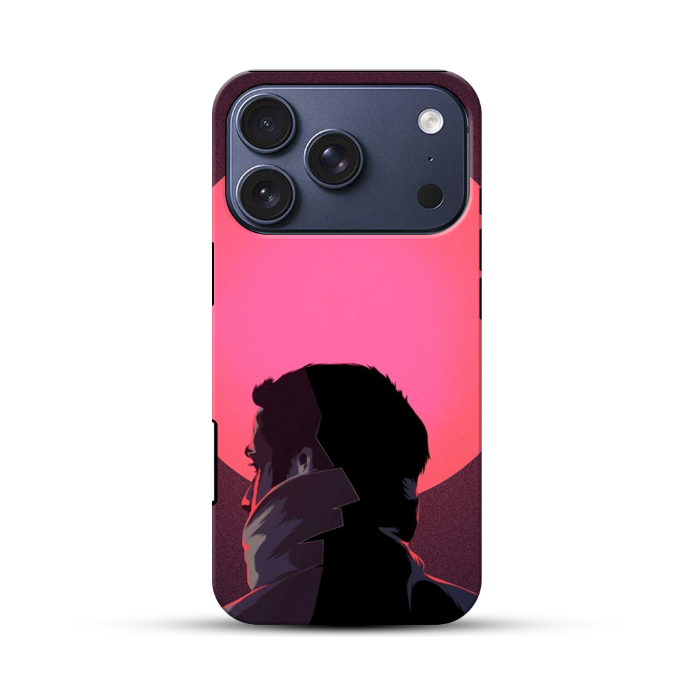 夕日の男性シルエット iPhone 17 Proオリジナルハ耐衝撃ケース